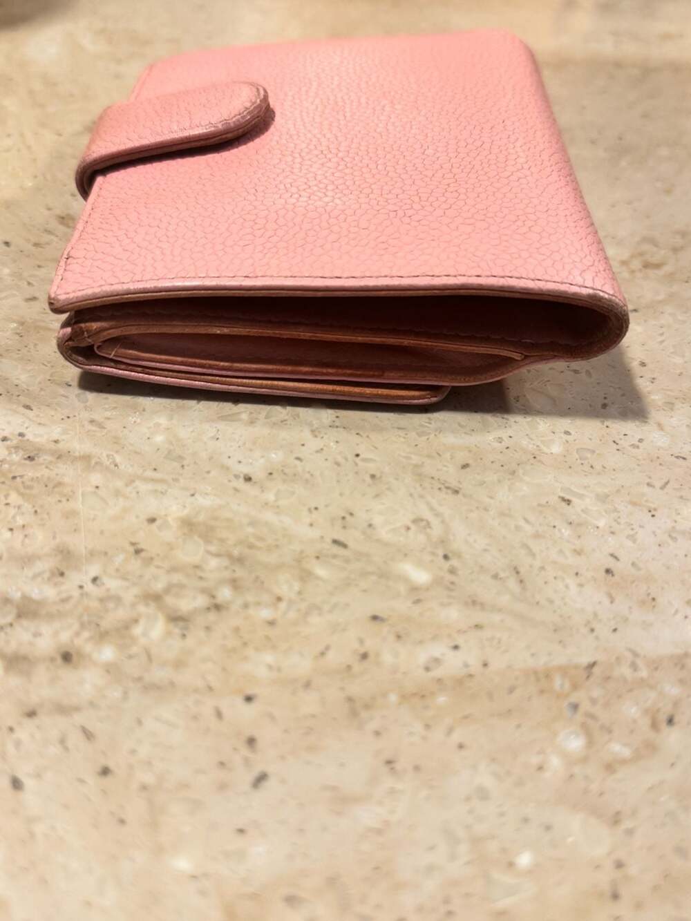 Chanel Pink Caviar Leather CC Logo Compact Wallet Coin Purse w/ COA - Picture 5 of 15